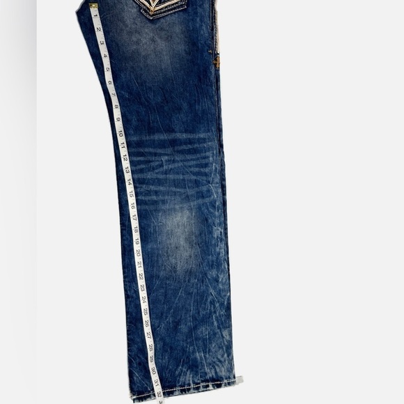 Affliction Cooper Burning Men’s Blue Jeans  size 31 X 32 Sold Out In Stores - Picture 8 of 14